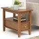 preview thumbnail 46 of 62, WYNDENHALL Norfolk SOLID WOOD 14 inch Wide Rectangle Transitional Narrow Side Table - 14 Inches wide