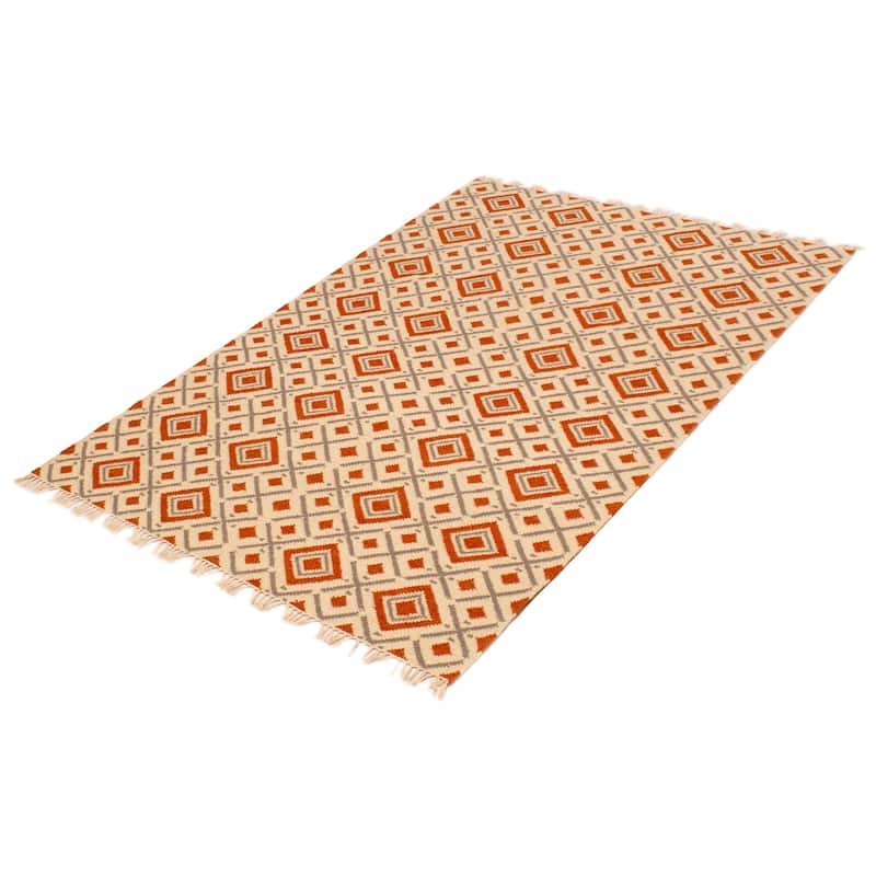 Ankara FW Cream Kilim 5'5" x 7'9" - 5'5 x 7'9