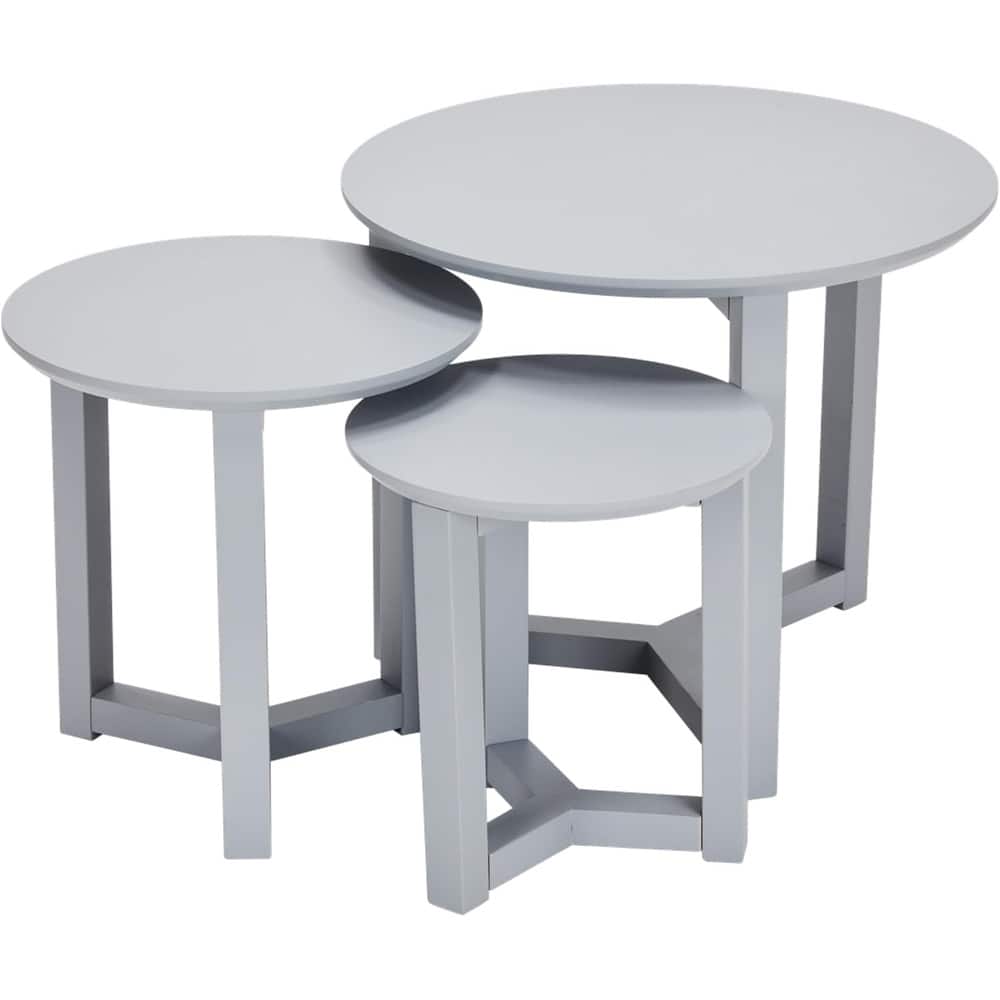 Modern Wood Nesting Tables 3 Nested Side/ End Tables (Set of 3)