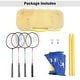preview thumbnail 10 of 10, Portable Badminton Set Folding Tennis Badminton Volleyball Net - 116.5" x 13.5" x 61"