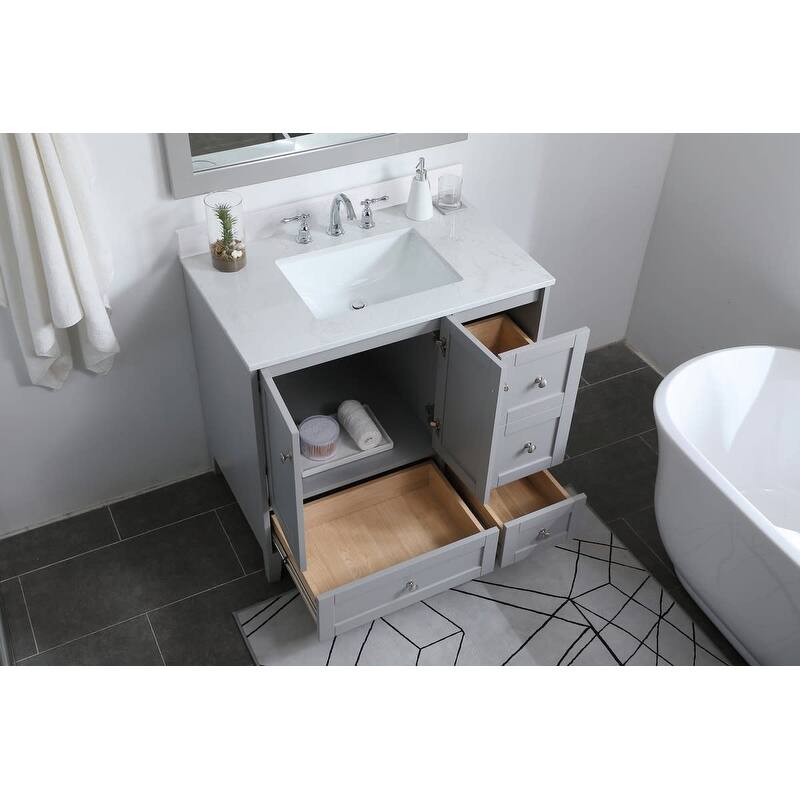 Elegant Lighting VF18036-BS Sommerville 36" Free Standing Single Basin