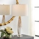 preview thumbnail 2 of 5, Uttermost Lyra White & Gold Table Lamp - 29"H,   Shade 10"H x 15"Dia.