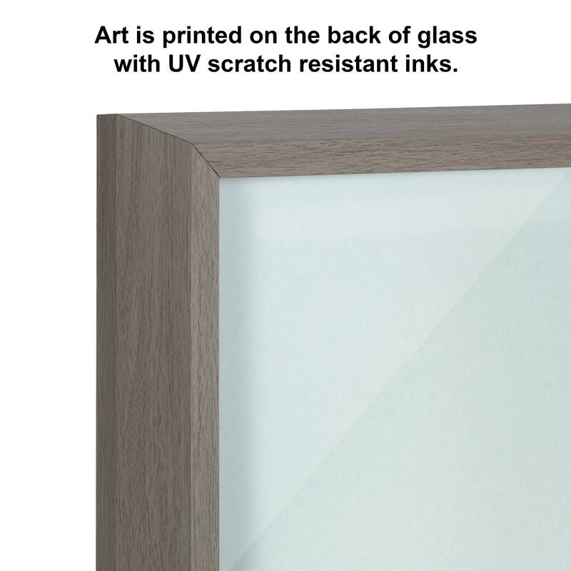 Kate and Laurel Blake Palms Printed Glass by Simon Te of Tai Prints - 18x24 - Gray