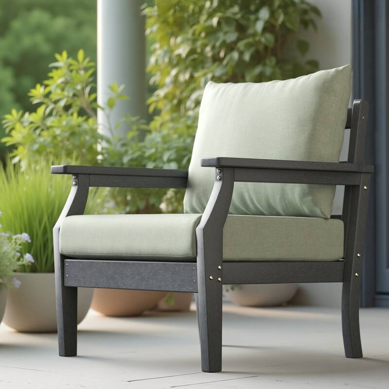 Kamas Outdoor Patio Club Chair - Charcoal Frame