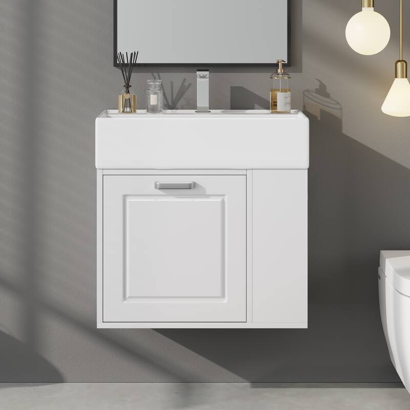 Christopher Knight Home - Doren 21.8" MDF Bathroom Vanity with Sink and Big Drawer