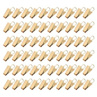 Curtain Clip Hook Set Clips for Photo Home Decoration 1.02"*0.47" 40 Pack Golden 