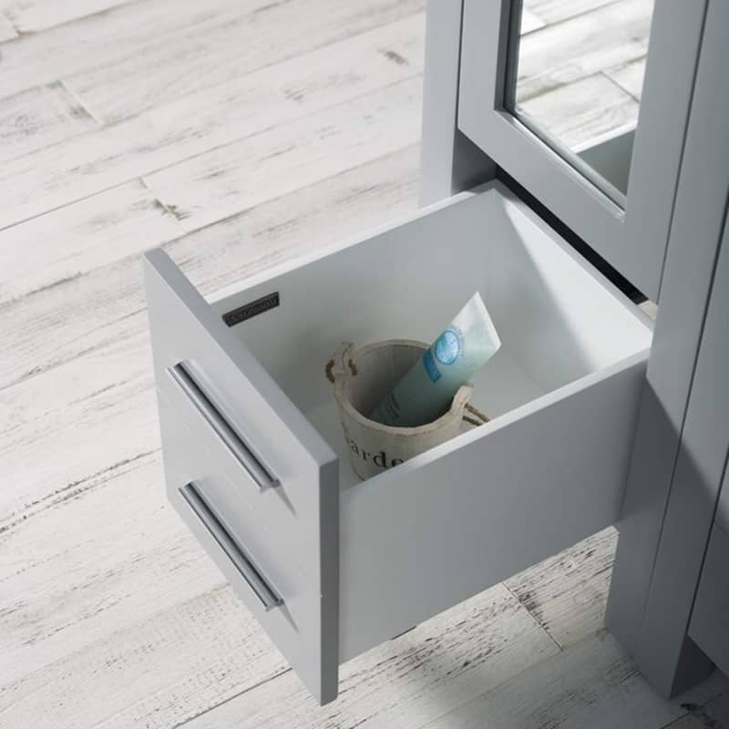 Blossom Sydney 102" Double Sink Vanity Set with Linen Closets & Mirror