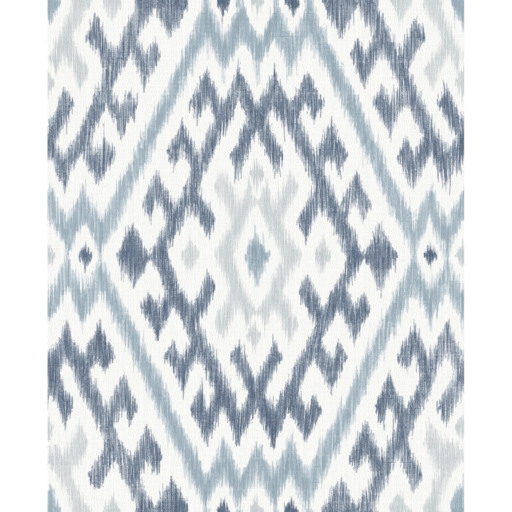 A-Street Prints Solola Blue Ikat Wallpaper