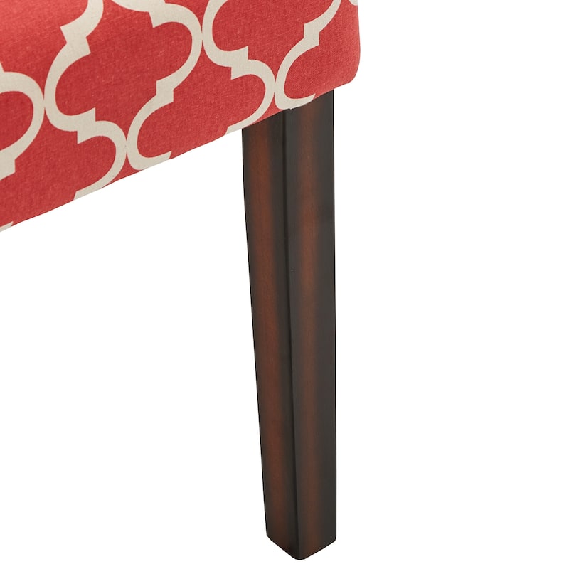 Catherine Moroccan Pattern Fabric Parsons Dining Chair (Set of 2) by iNSPIRE Q Bold