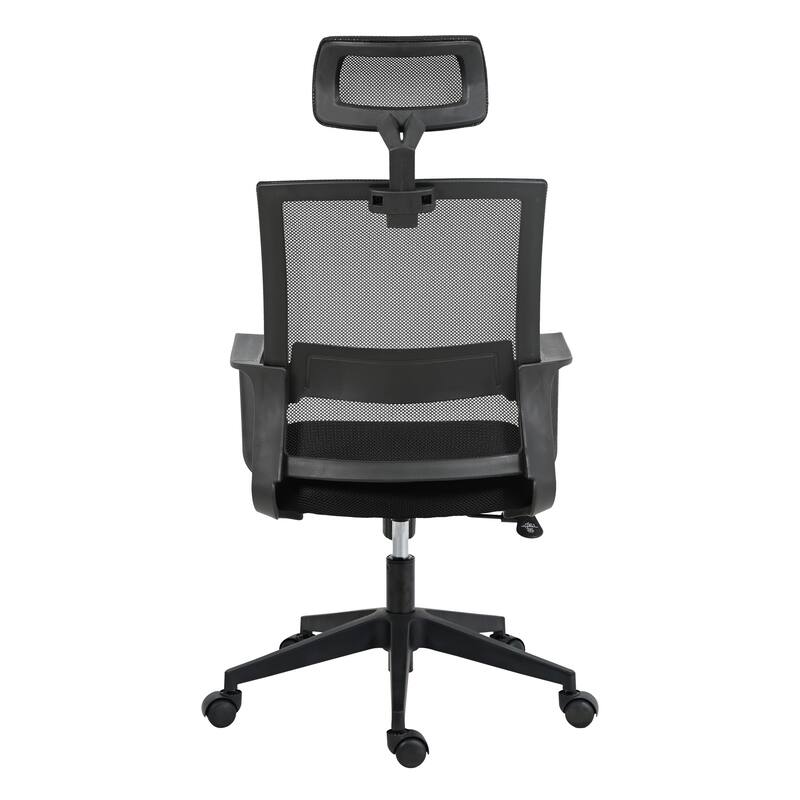 Modern Ergonomic Office Chair with Lumbar Support, Adjustable Headrest, Breathable Mesh Back and Non-Marking Casters