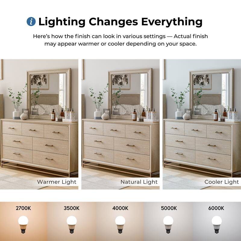 Furniture of America Drayden Transitional Oak 2-Piece Dresser and Mirror Set