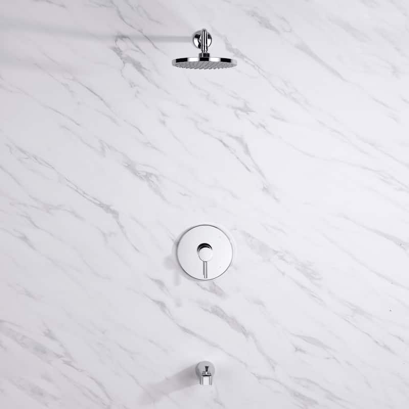 Luxier SS-C01 Single-Handle 1-Spray Tub and Shower Faucet with Valve