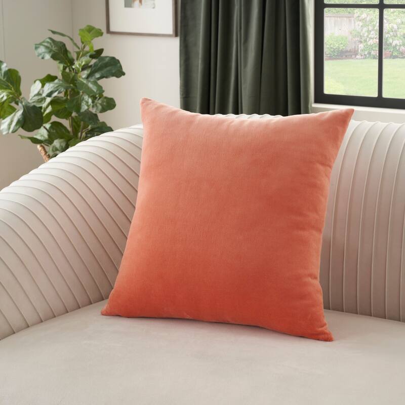 Mina Victory Sofia Solid Throw Pillow