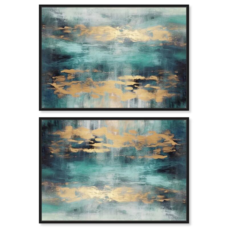 Summer Wine table Canvas by Art Remedy - 20" x 24" - Silver