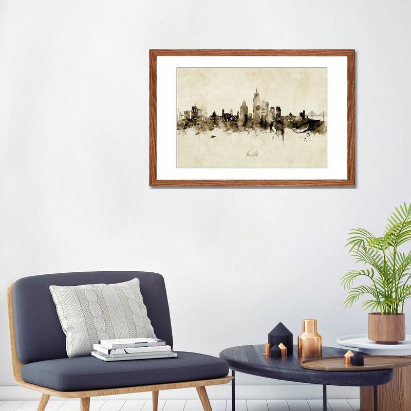 iCanvas "Mobile Alabama Skyline Vintage" by Michael Tompsett