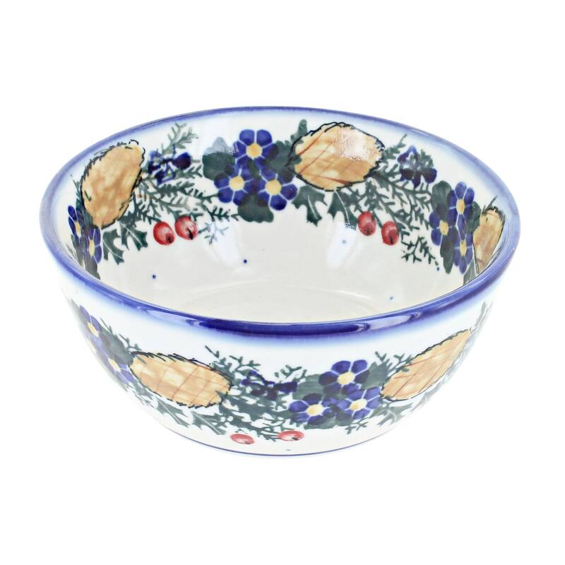Blue Rose Polish Pottery WR Unikat Cereal Bowl - Pincone