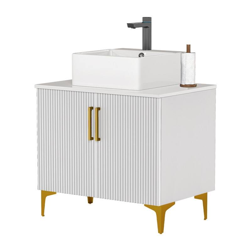 Moasis Single Bathroom Vanity with Ceramic Vessel Sink