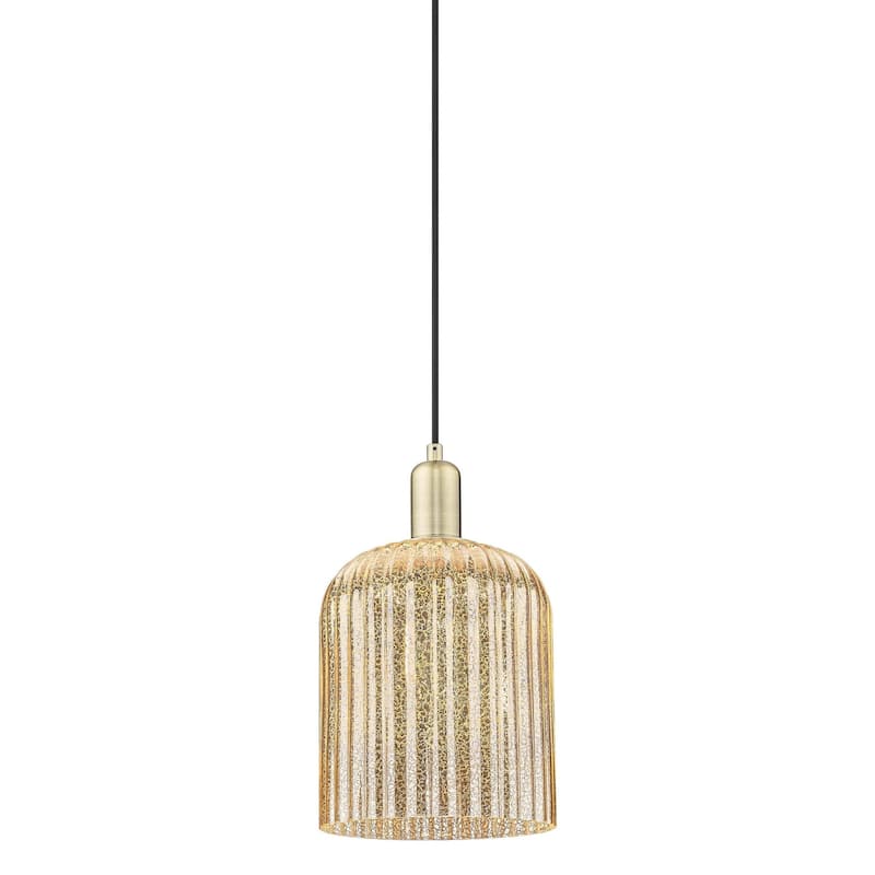 Innovations Lighting 716-1P-14-8 Bridal Veil Pendant Bridal Veil 8" - Antique Brass / Mercury