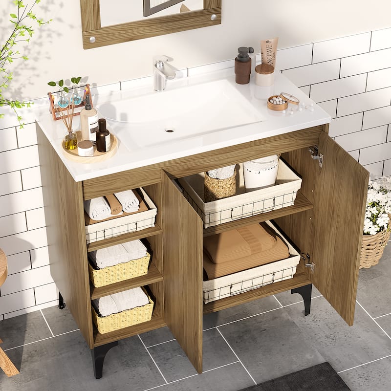 36-Inch MDF Bathroom Vanity with Sink – Functional Design for Everyday Use