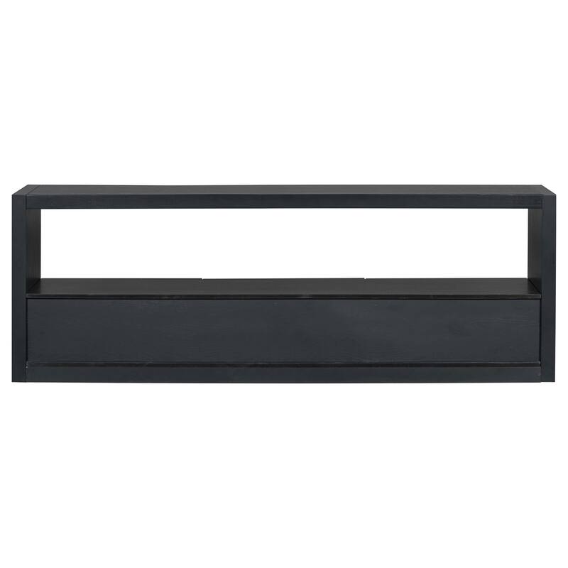 74" Wood TV Stand Wide Top Media Console Table w/ 3 Drawers, Metal Handles, Classic Entertainment Center for Living Room