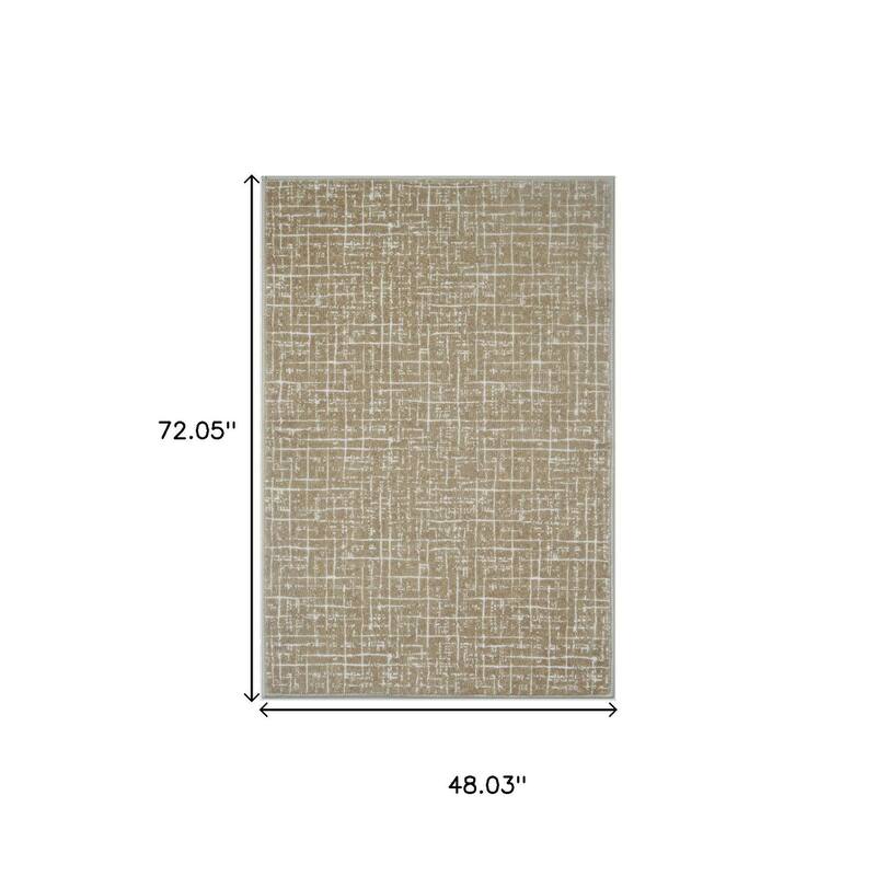 HomeRoots Abstract Geometric Modern, Contemporary Rectangle Area Rug