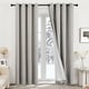 preview thumbnail 24 of 28, Deconovo Blackout Living Room Curtains Faux Linen Drapes 2 Panels W52 x L108 - Gray