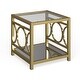 preview thumbnail 15 of 21, Pehrson Contemporary 24-inch Glass Top Metal 1-Shelf Side Table by Silver Orchid