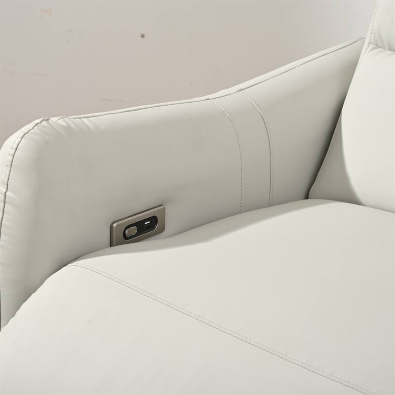 Wall Hugger Power Recliner Chair with USB Port, Electric Reclining Armchair for Small Spaces, PU Leather Sofa for Living Room