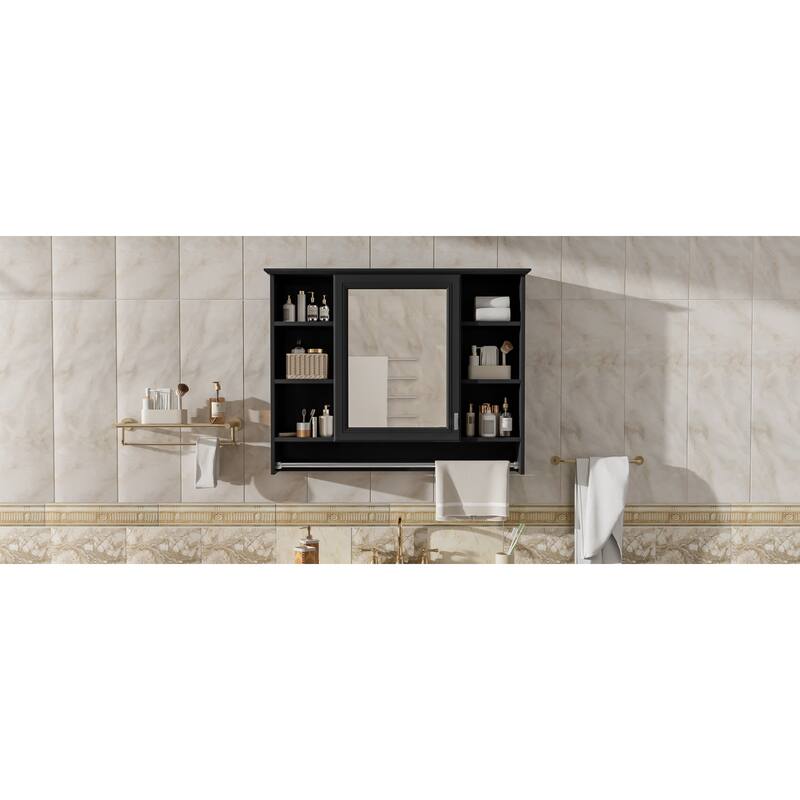 Roomfitters 36 Inch 3-in-1 Wall Mount Medicine Cabinet, Mirror Storage with Adjustable Shelf & Soft Close Doors