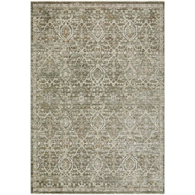 Galey Alix x Livabliss Myrtle Avenue VI Vintage Moroccan Area Rug - Olive - 6' 7" x 9'