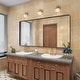 preview thumbnail 13 of 192, KIOTEE Modern Metal Frame Wall Mounted Bathroom Vanity Mirror with 5-year warranty 60x30 - Black