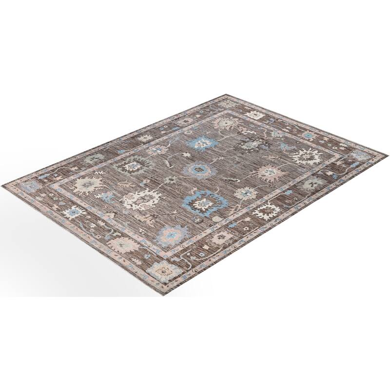 Oushak One-of-a-Kind Hand-Knotted Area Rug - Brown - 9' 11" x 13' 8"