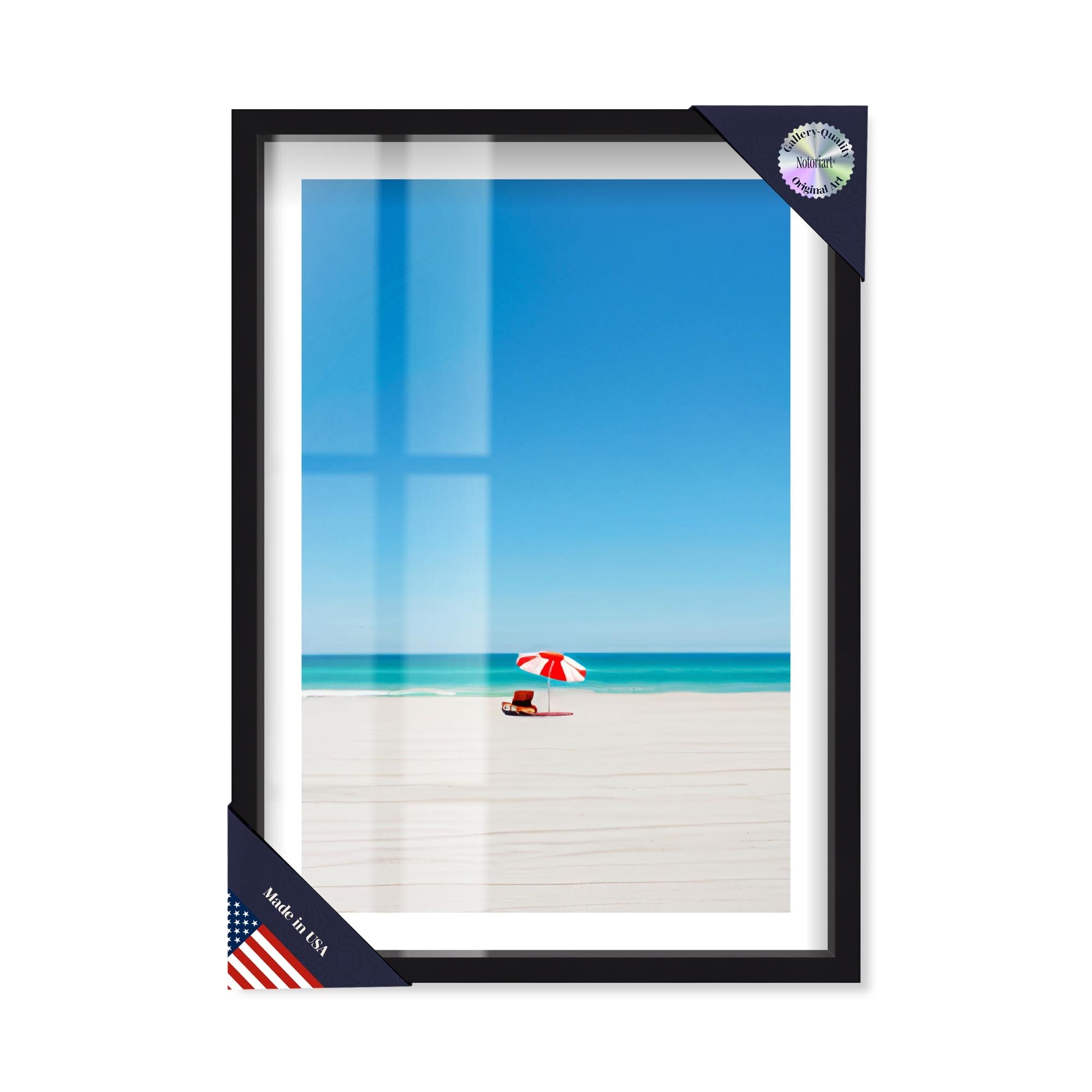 Coastal Calm Spot Shadowbox Print by Notoriart