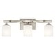 preview thumbnail 6 of 12, Kichler Lighting Marette 3-Light Vanity Light Brushed Nickel