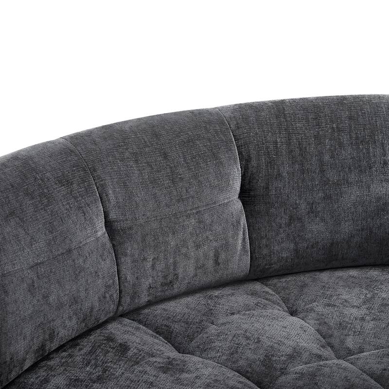L Shaped Modern Modular Sectional Curved Sofa, Minimalist Cloud Couch Boneless Couches with Chaise