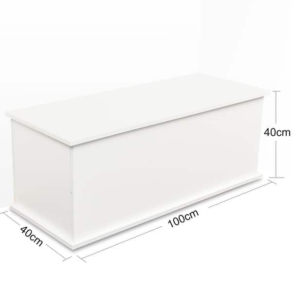 dimension image slide 0 of 2, Storage Toy Box ,Lift Top Wood Chest for Entryway Bench Organizer