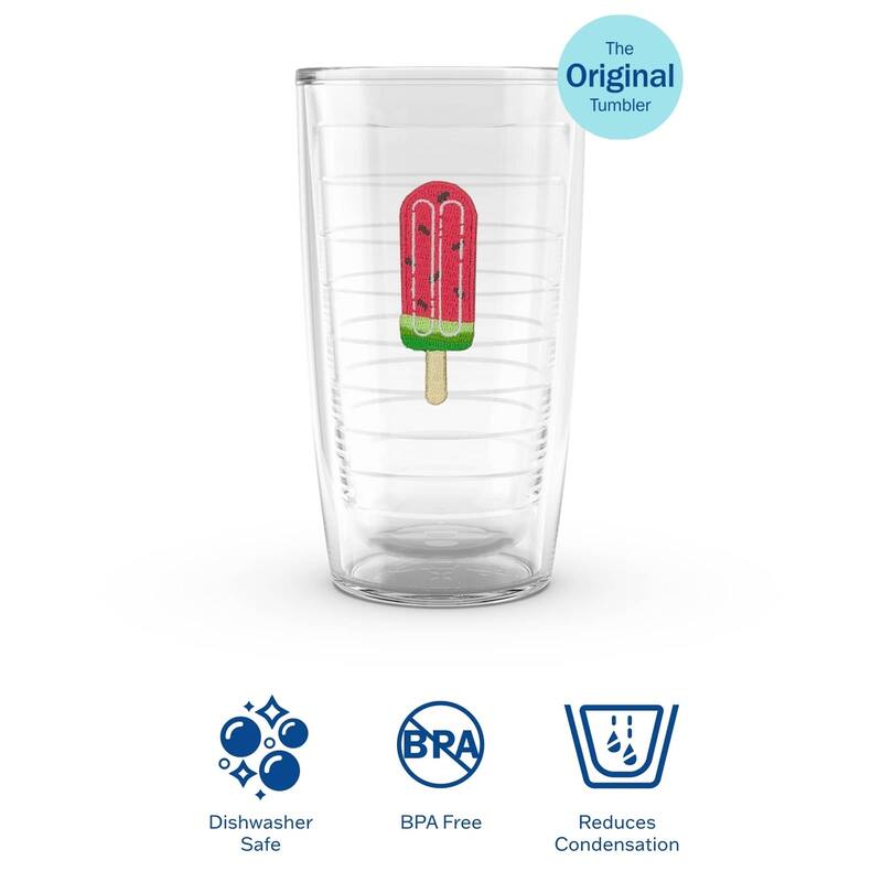Tervis Ice Popsicle Collection Made in USA Double Walled Insulated Travel Tumbler, Watermelon Pop