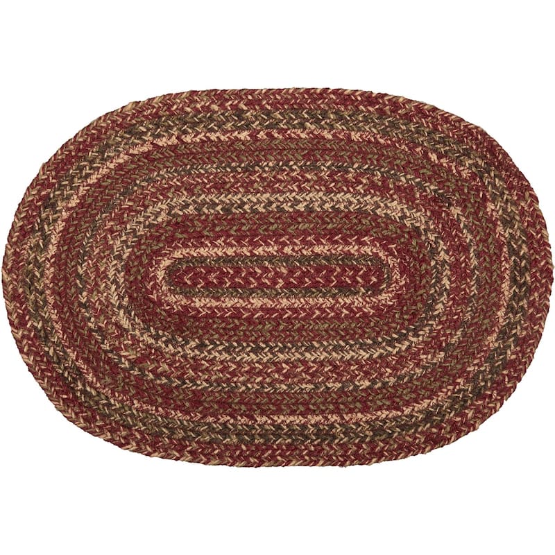 Cider Mill Jute Placemat Set of 6 12x18 Burgundy