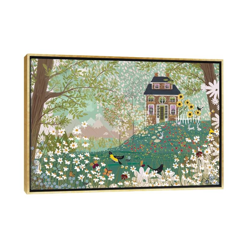 iCanvas "Garden Dream" by Joy Laforme Framed Canvas Print - Gold - 18x26