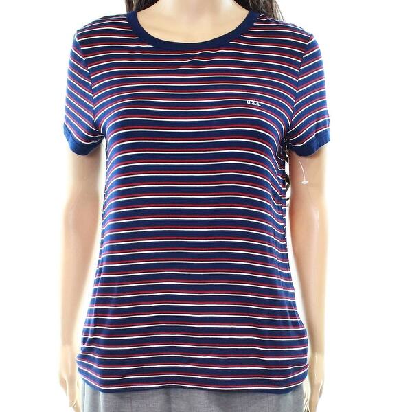 Shop Chance Or Fate New Blue Women S Size Large L Striped Tee T