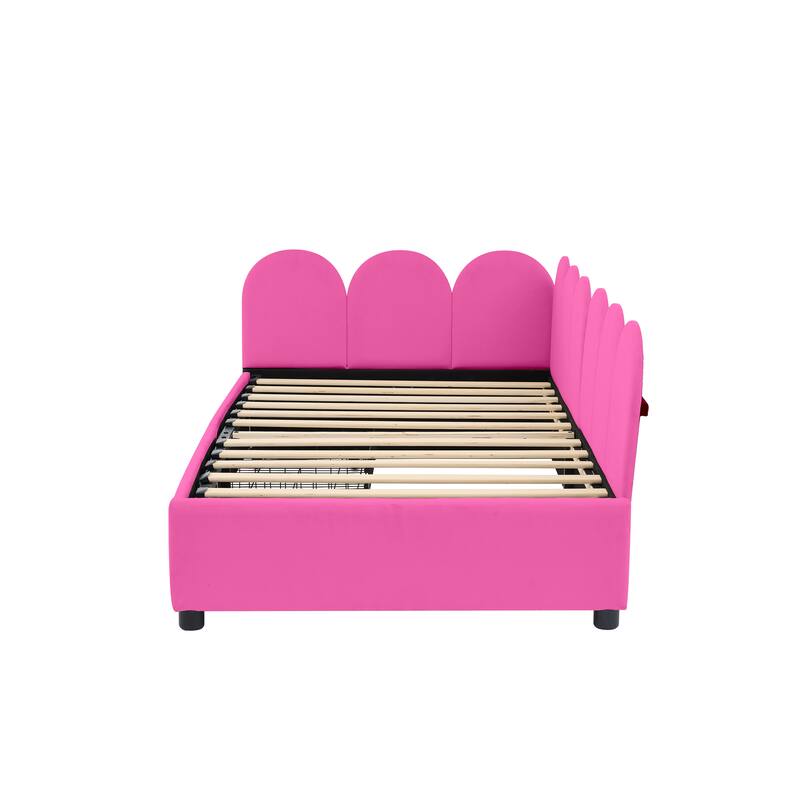 Twin Size Upholstered Daybed with 2 Storage Drawers, Velvet Sofabed with Soft Fabric Headboard, No Box Spring Needed