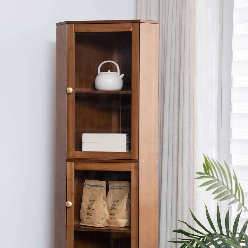 Wooden Cabinet with Doors and Shelves