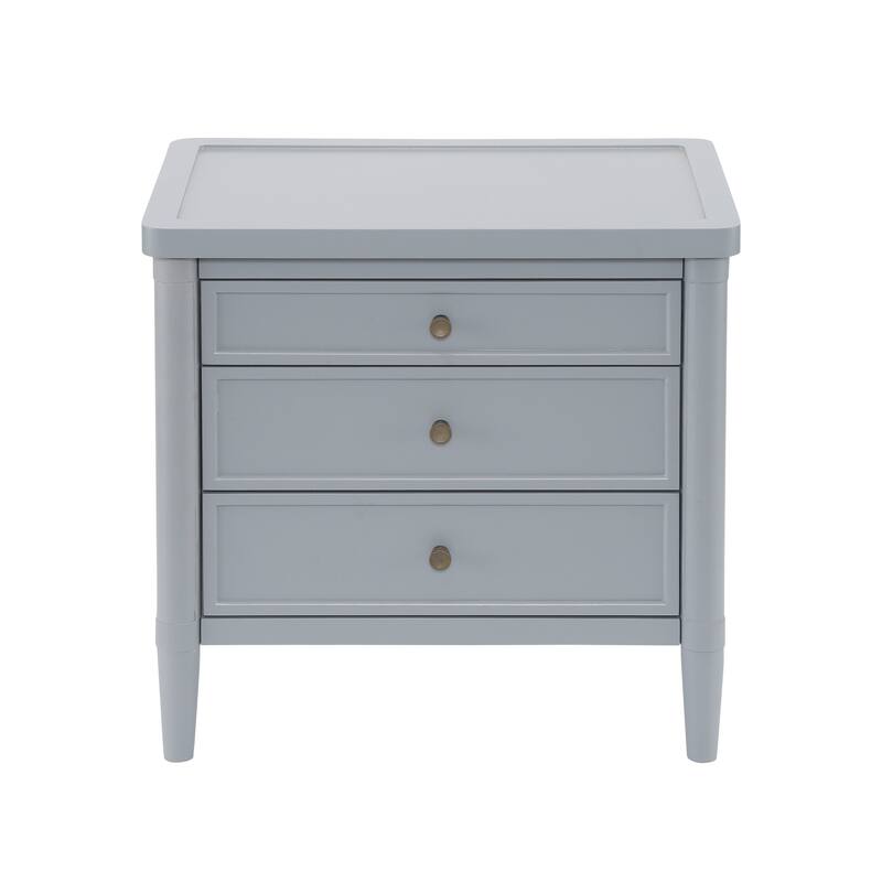 Christopher Knight Home - Modern Minimalist 23.62" Nightstand with Roller Glide Drawers & Solid Wood Legs, Versatile Home Use