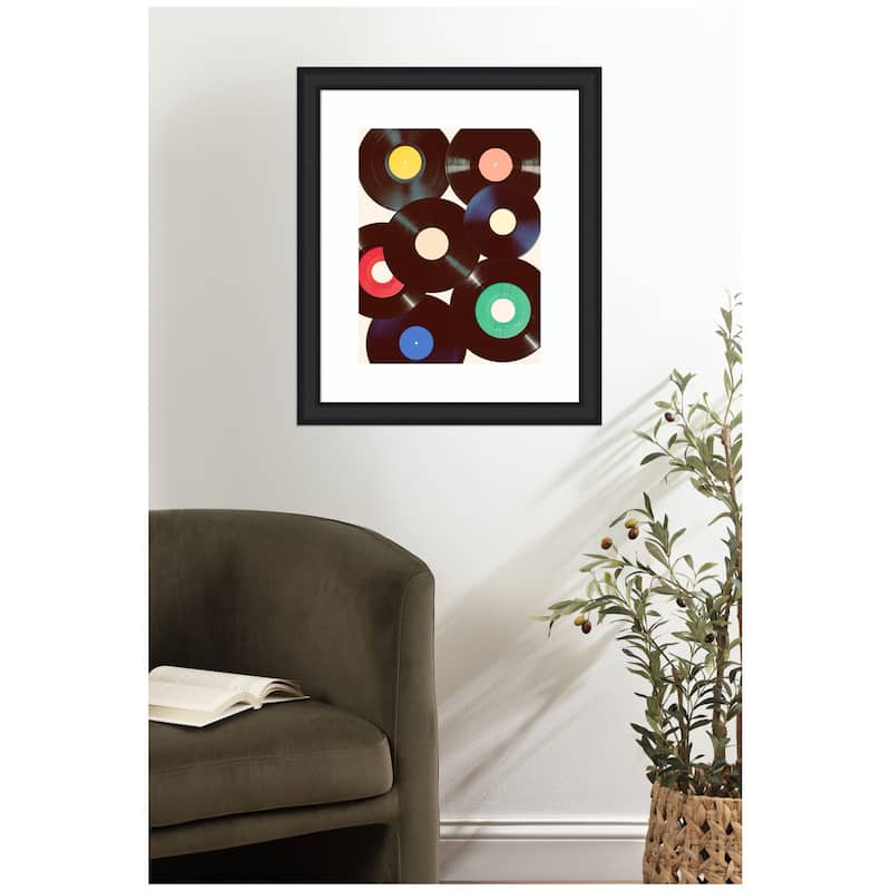 Kate and Laurel Framed Art Retro Vinyl by Honey Island Studio