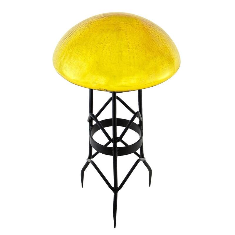 Achla Designs Glass Toadstool Gazing Globe Ball, 9 Inch Diameter