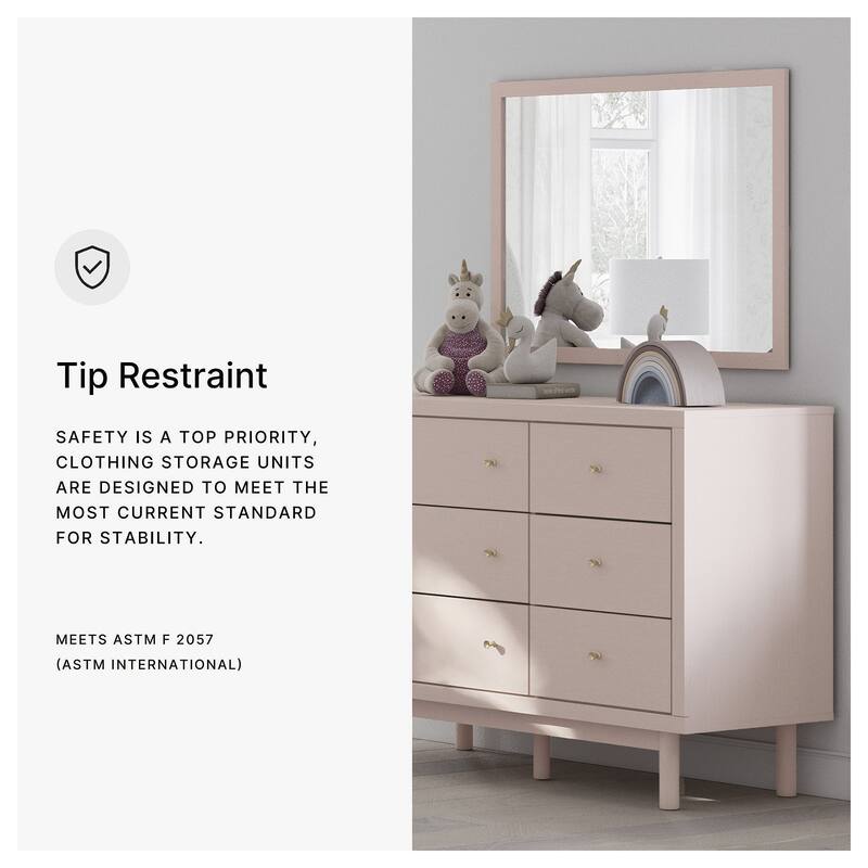 Signature Design by Ashley Wistenpine Beige Dresser and Mirror