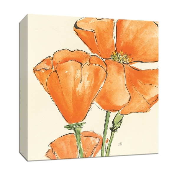PTM Images 9-153274 PTM Canvas Collection 12" x 12" - "Sunshine Poppy III" Giclee Flowers Art Print on Canvas