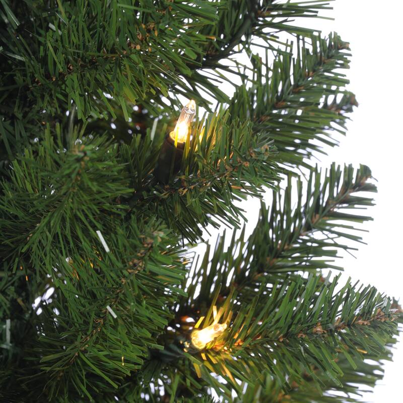 Complete 4 Piece Vancouver Pine Holiday Decor Set with Warm White LED Lights