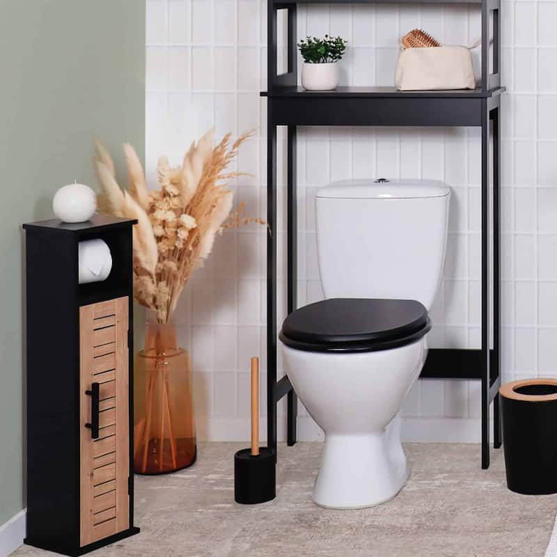 Toilet Paper Storage Cabinet with Dispenser Toilet Organizer - 7.2'L x 7.2"W x 29.9"H