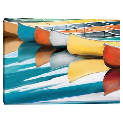 Canoes by Studio Arts Canvas Art Print